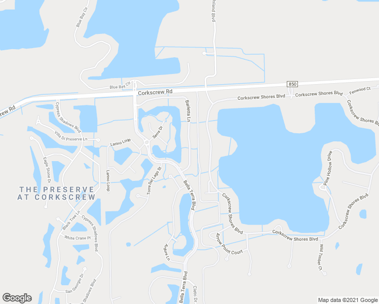 map of restaurants, bars, coffee shops, grocery stores, and more near 20021 Barletta Lane in Estero