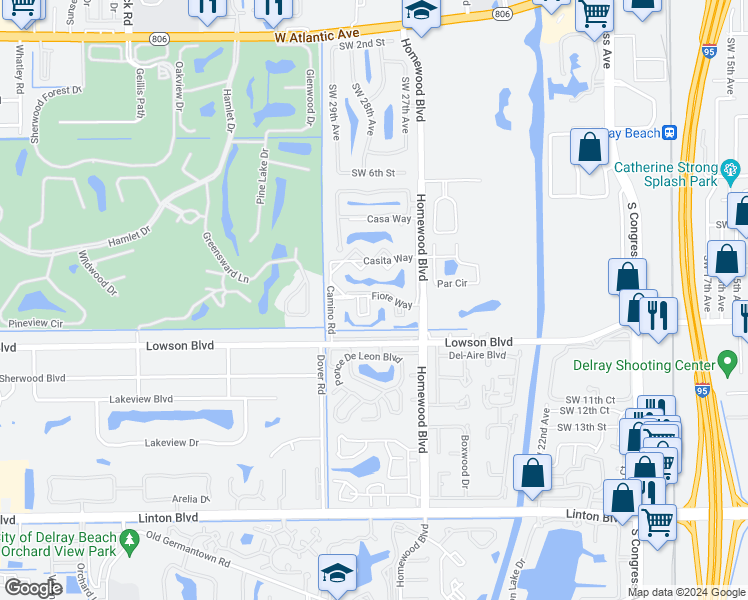 map of restaurants, bars, coffee shops, grocery stores, and more near 2721 Zorno Way in Delray Beach