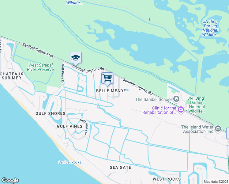 map of restaurants, bars, coffee shops, grocery stores, and more near 9284 Kincaid Ct in Sanibel