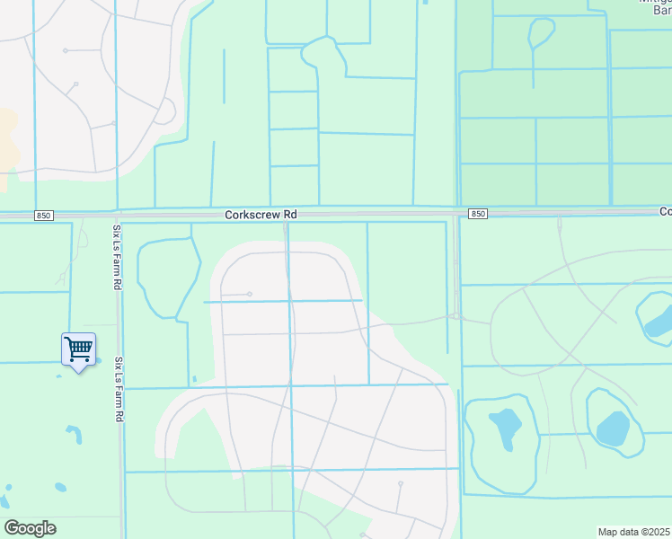 map of restaurants, bars, coffee shops, grocery stores, and more near 18657 County Road 850 in Estero
