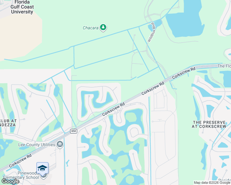 map of restaurants, bars, coffee shops, grocery stores, and more near 12550 Grandezza Circle in Estero