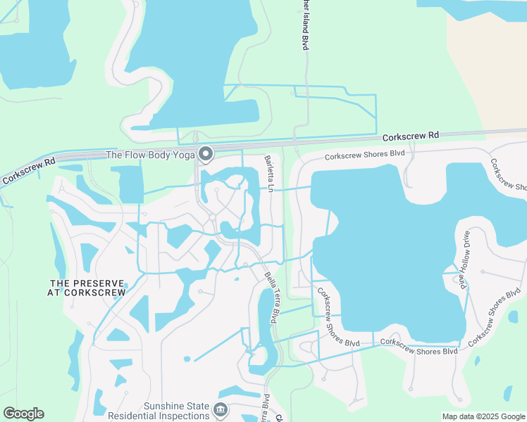 map of restaurants, bars, coffee shops, grocery stores, and more near 20020 Barletta Lane in Estero