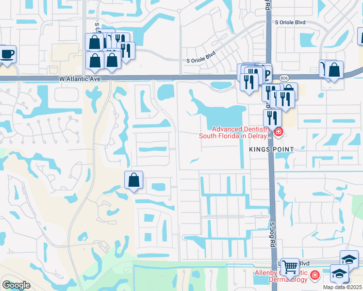map of restaurants, bars, coffee shops, grocery stores, and more near 15250 Fiorenza Circle in Delray Beach