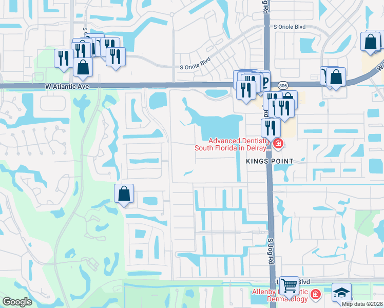 map of restaurants, bars, coffee shops, grocery stores, and more near 323 Tuscany Lane in Delray Beach