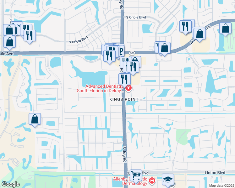 map of restaurants, bars, coffee shops, grocery stores, and more near 177 Seville H in Delray Beach
