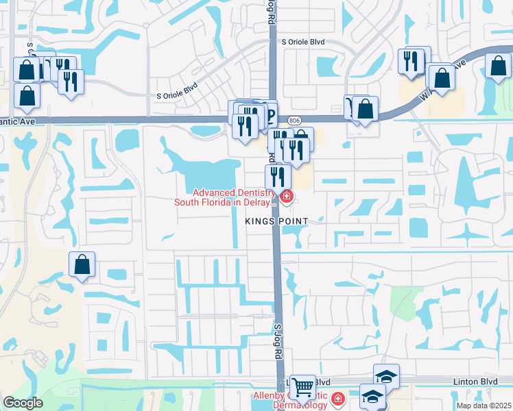 map of restaurants, bars, coffee shops, grocery stores, and more near 156 Seville H in Delray Beach