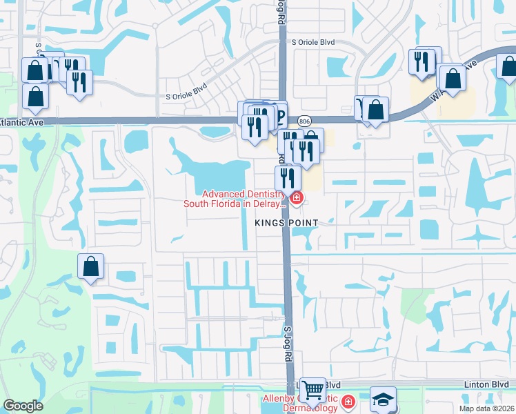 map of restaurants, bars, coffee shops, grocery stores, and more near 156 Seville H in Delray Beach