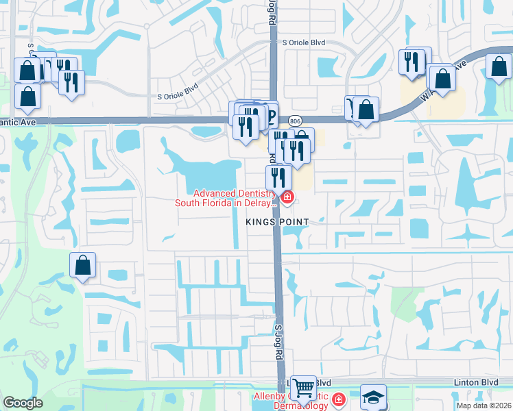 map of restaurants, bars, coffee shops, grocery stores, and more near 156 Seville H in Delray Beach