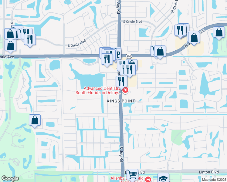 map of restaurants, bars, coffee shops, grocery stores, and more near 156 Seville H in Delray Beach