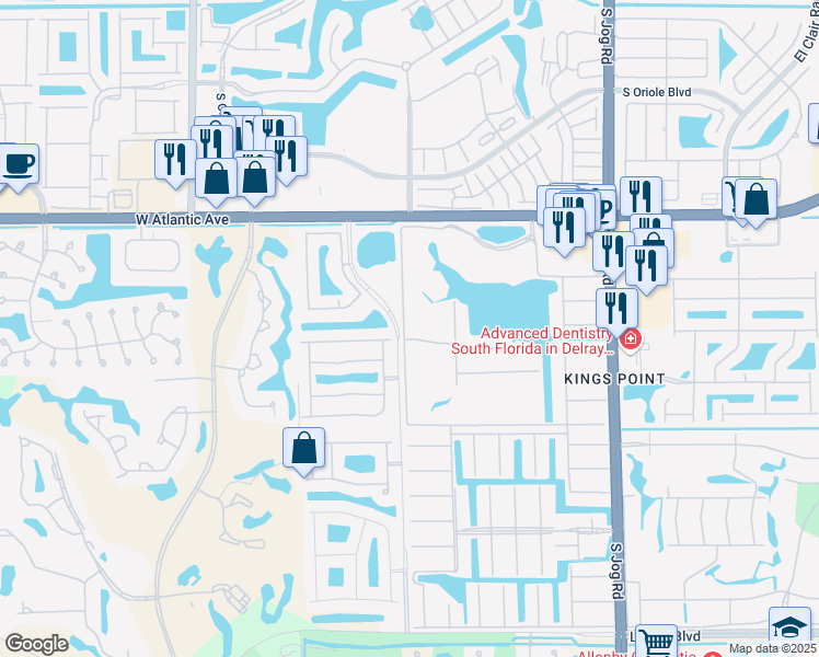 map of restaurants, bars, coffee shops, grocery stores, and more near 15550 Fiorenza Circle in Delray Beach