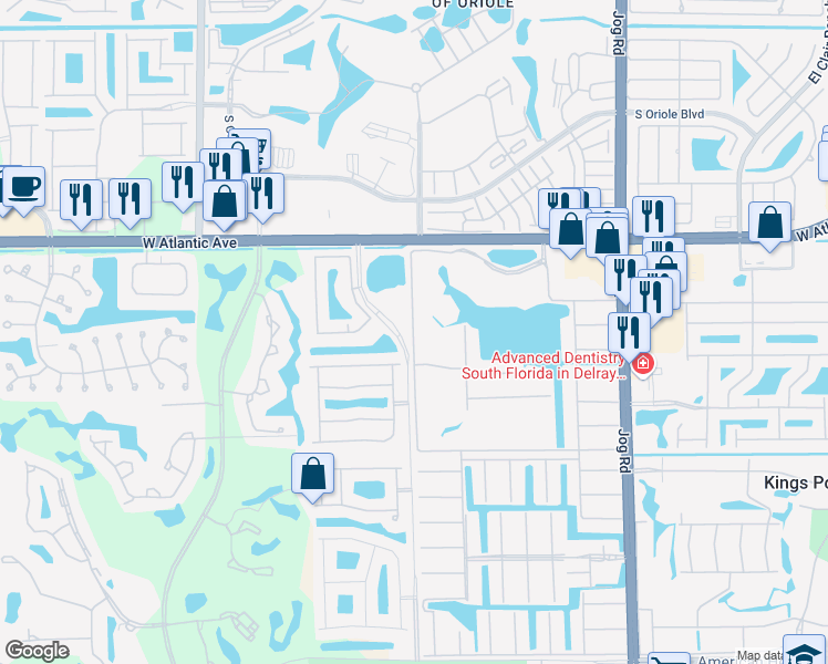 map of restaurants, bars, coffee shops, grocery stores, and more near 32 Tuscany Lane in Delray Beach