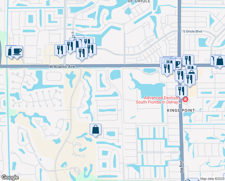 map of restaurants, bars, coffee shops, grocery stores, and more near 15175 Michelangelo Boulevard in Delray Beach