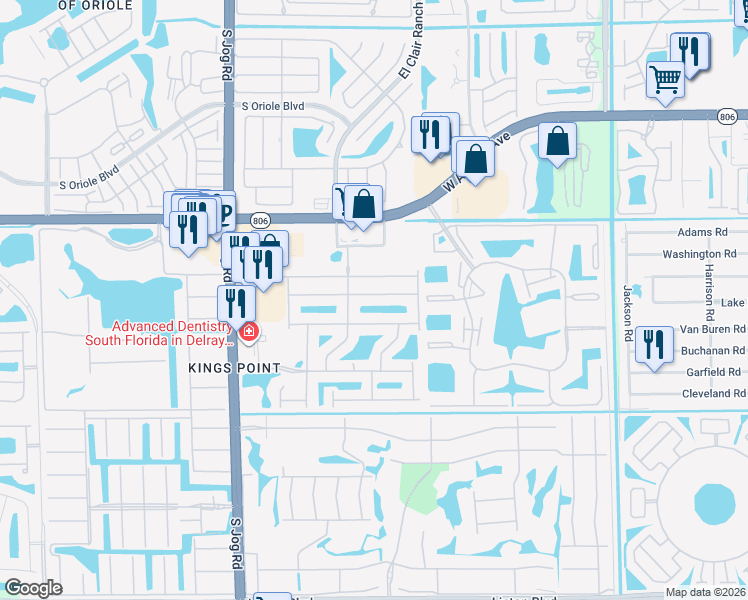 map of restaurants, bars, coffee shops, grocery stores, and more near 6101 Heliconia Road in Delray Beach