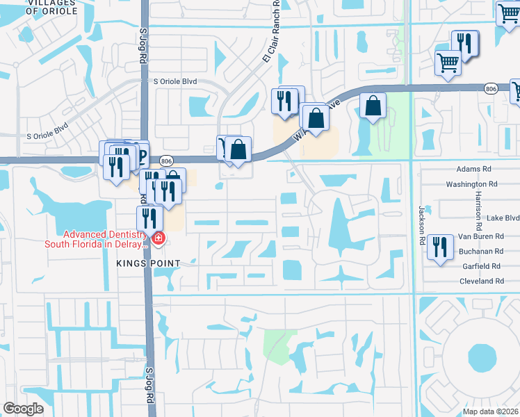 map of restaurants, bars, coffee shops, grocery stores, and more near 6101 Heliconia Road in Delray Beach