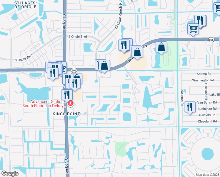 map of restaurants, bars, coffee shops, grocery stores, and more near 6101 Heliconia Road in Delray Beach