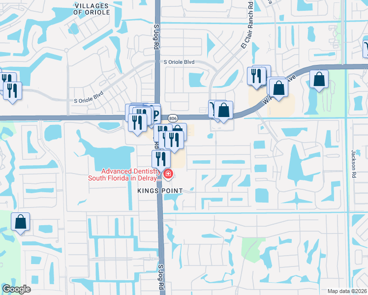 map of restaurants, bars, coffee shops, grocery stores, and more near 15221 Ixora Road in Delray Beach
