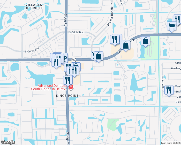 map of restaurants, bars, coffee shops, grocery stores, and more near 6200 West Atlantic Avenue in Delray Beach