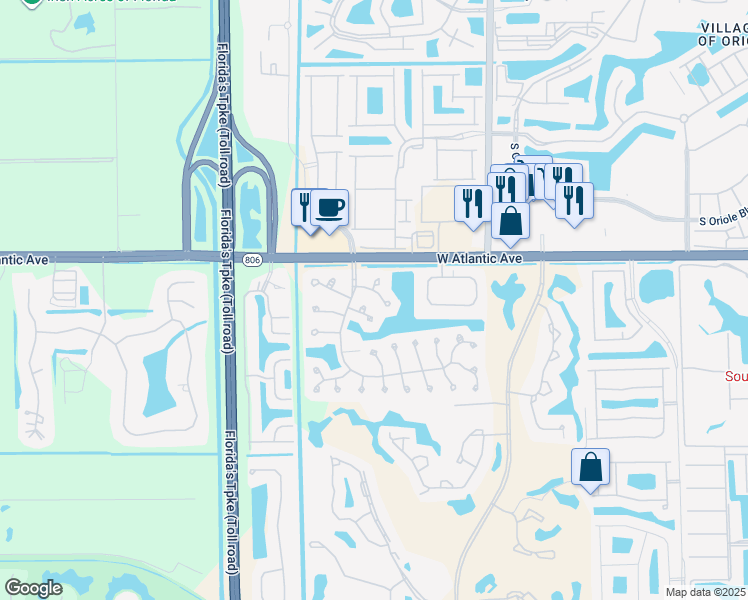 map of restaurants, bars, coffee shops, grocery stores, and more near 7817 Lexington Club Boulevard in Delray Beach