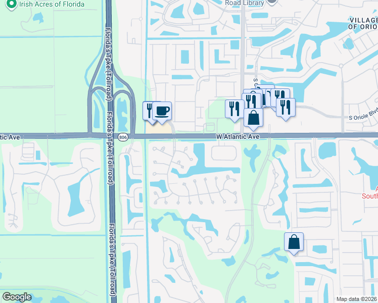 map of restaurants, bars, coffee shops, grocery stores, and more near 7828 Lexington Club Boulevard in Delray Beach
