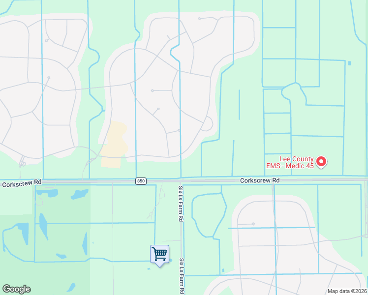 map of restaurants, bars, coffee shops, grocery stores, and more near 19741 The Place Boulevard in Estero