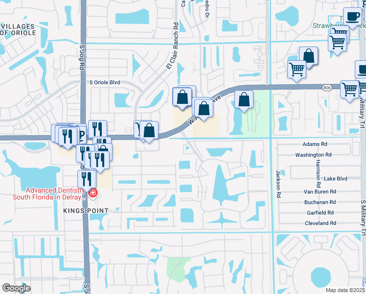 map of restaurants, bars, coffee shops, grocery stores, and more near 6000 West Atlantic Avenue in Delray Beach
