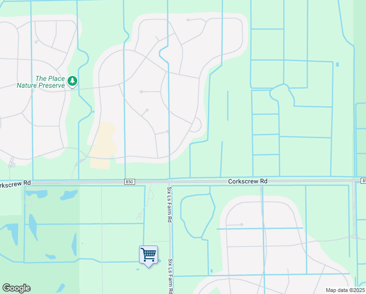 map of restaurants, bars, coffee shops, grocery stores, and more near 19741 The Place Boulevard in Estero
