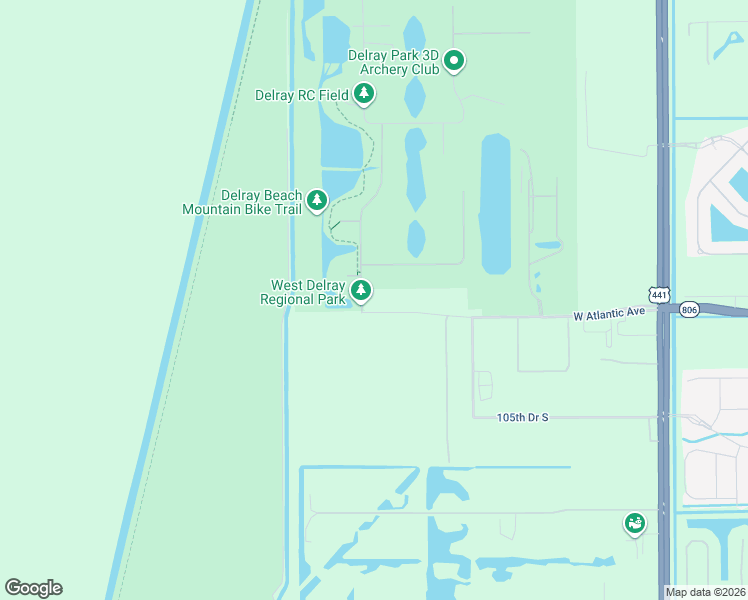 map of restaurants, bars, coffee shops, grocery stores, and more near 10619 West Atlantic Avenue in Delray Beach