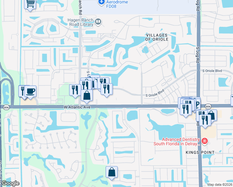 map of restaurants, bars, coffee shops, grocery stores, and more near 37 Wedgefield Drive in Delray Beach