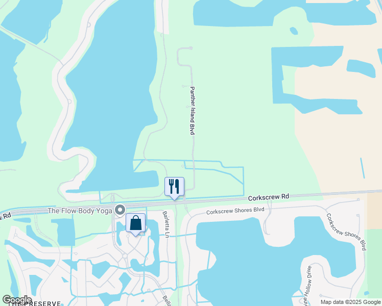 map of restaurants, bars, coffee shops, grocery stores, and more near 14120 Turtle Tracks Court in Fort Myers