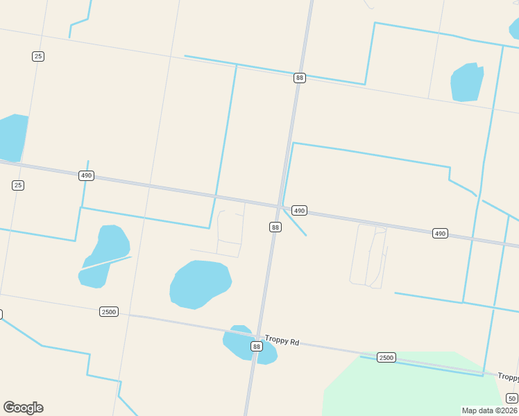 map of restaurants, bars, coffee shops, grocery stores, and more near 3425 Farm to Market Road 490 in Raymondville