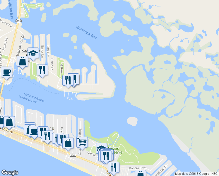 map of restaurants, bars, coffee shops, grocery stores, and more near 142 Barbados Way in Fort Myers Beach