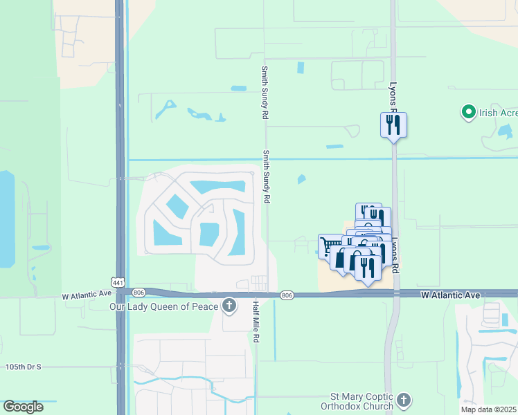 map of restaurants, bars, coffee shops, grocery stores, and more near 9320 Isles Cay Drive in Delray Beach