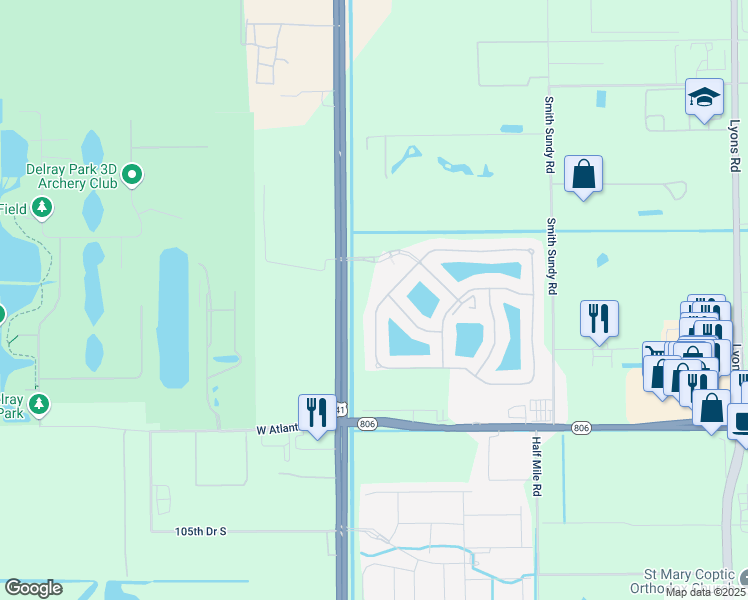 map of restaurants, bars, coffee shops, grocery stores, and more near 9768 Isles Cay Drive in Delray Beach