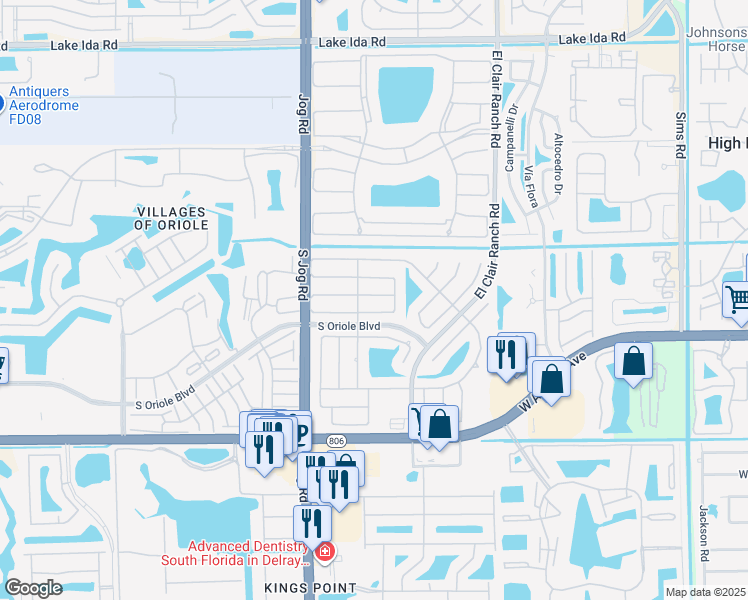 map of restaurants, bars, coffee shops, grocery stores, and more near 6334 Country Wood Way in Delray Beach