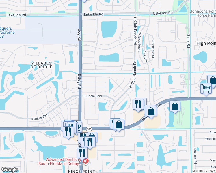 map of restaurants, bars, coffee shops, grocery stores, and more near 14624 Country Side Lane in Delray Beach