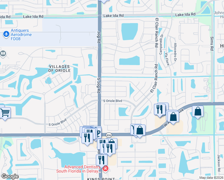 map of restaurants, bars, coffee shops, grocery stores, and more near 6576 Whispering Wind Way in Delray Beach