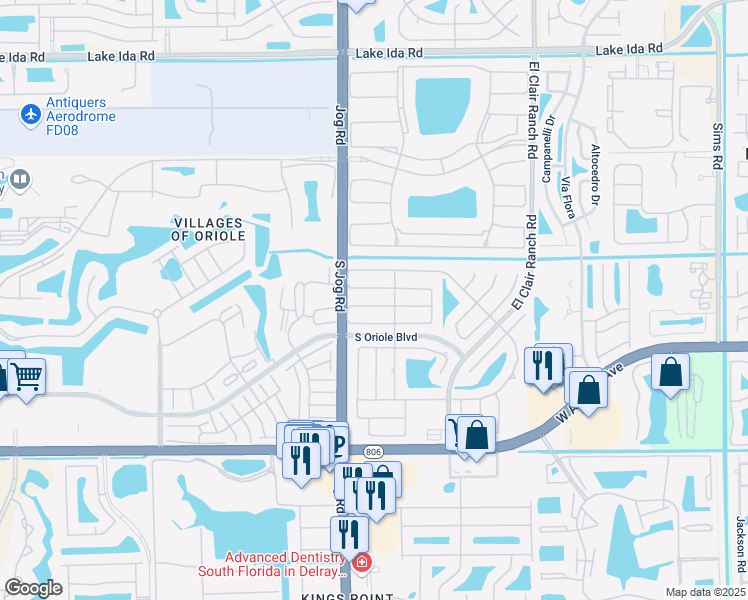 map of restaurants, bars, coffee shops, grocery stores, and more near 6576 Whispering Wind Way in Delray Beach
