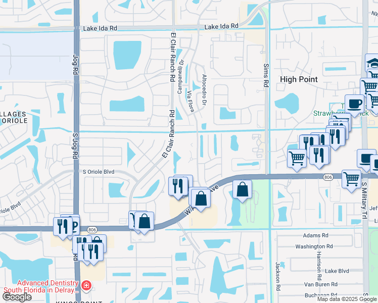 map of restaurants, bars, coffee shops, grocery stores, and more near 5861 Heritage Park Way in Delray Beach