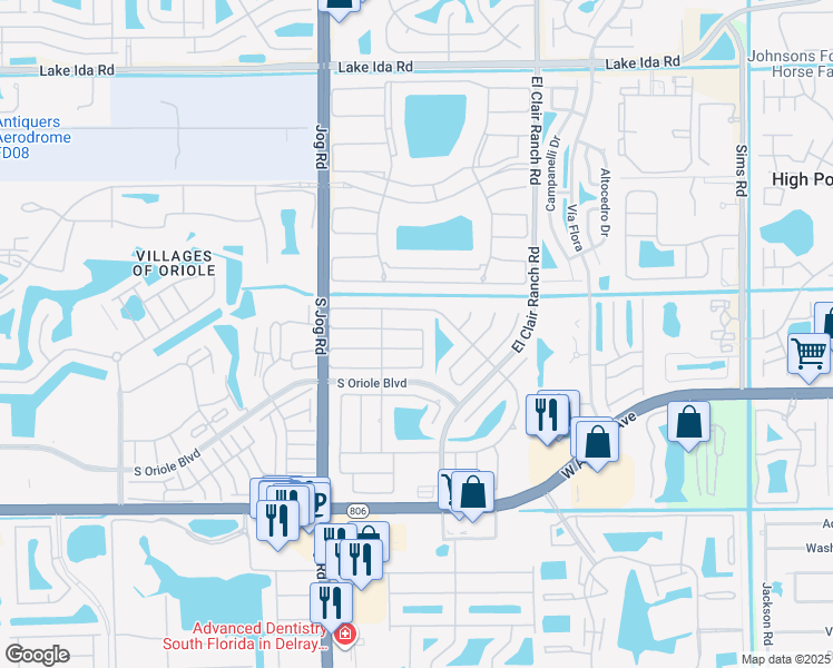 map of restaurants, bars, coffee shops, grocery stores, and more near 6334 Whispering Wind Way in Delray Beach