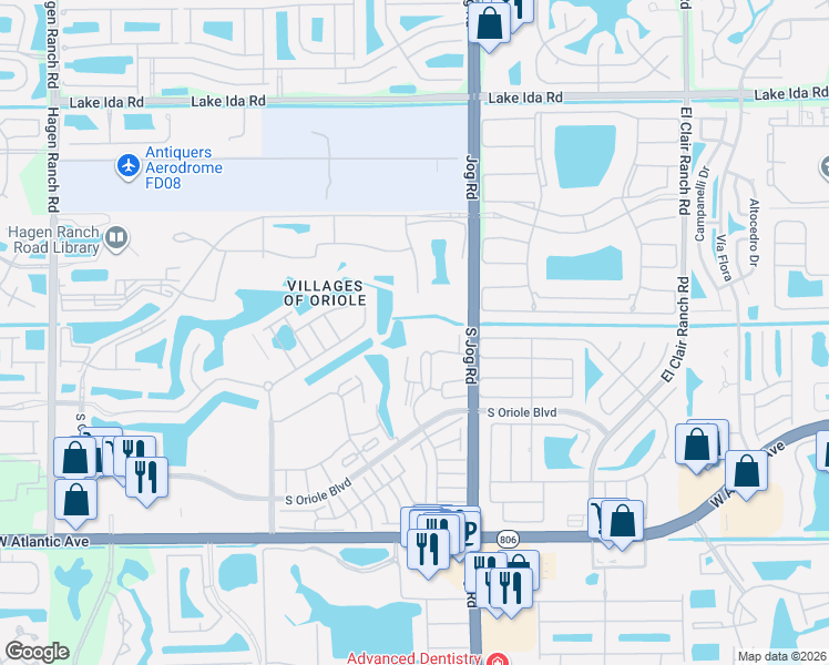 map of restaurants, bars, coffee shops, grocery stores, and more near 14425 Strathmore Lane in Delray Beach