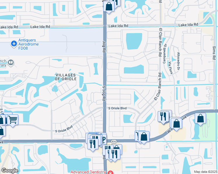 map of restaurants, bars, coffee shops, grocery stores, and more near 6344 Kings Gate Circle in Delray Beach