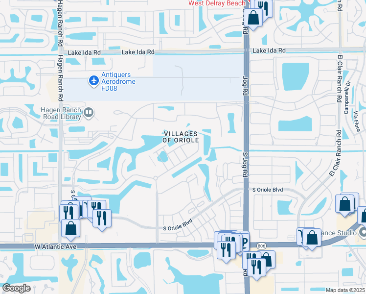map of restaurants, bars, coffee shops, grocery stores, and more near 14512 Bretton Woods Trace in Delray Beach