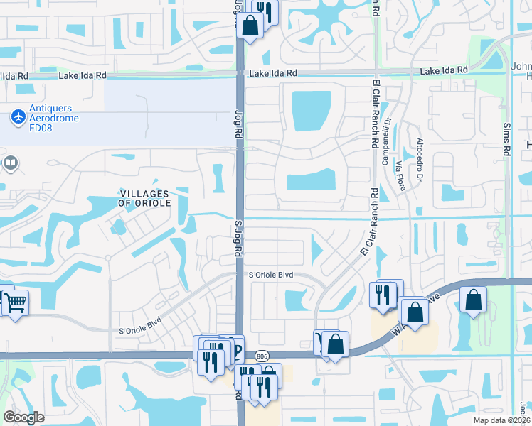 map of restaurants, bars, coffee shops, grocery stores, and more near 6292 Kings Gate Circle in Delray Beach