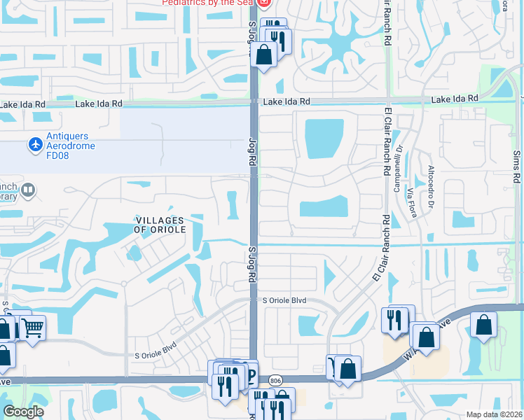 map of restaurants, bars, coffee shops, grocery stores, and more near 6458 Royal Manor Cir in Delray Beach