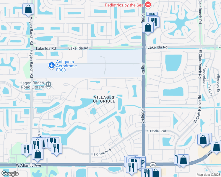 map of restaurants, bars, coffee shops, grocery stores, and more near in Palm Beach County