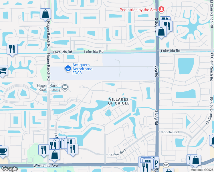 map of restaurants, bars, coffee shops, grocery stores, and more near 7286 Huntington Lane in Delray Beach