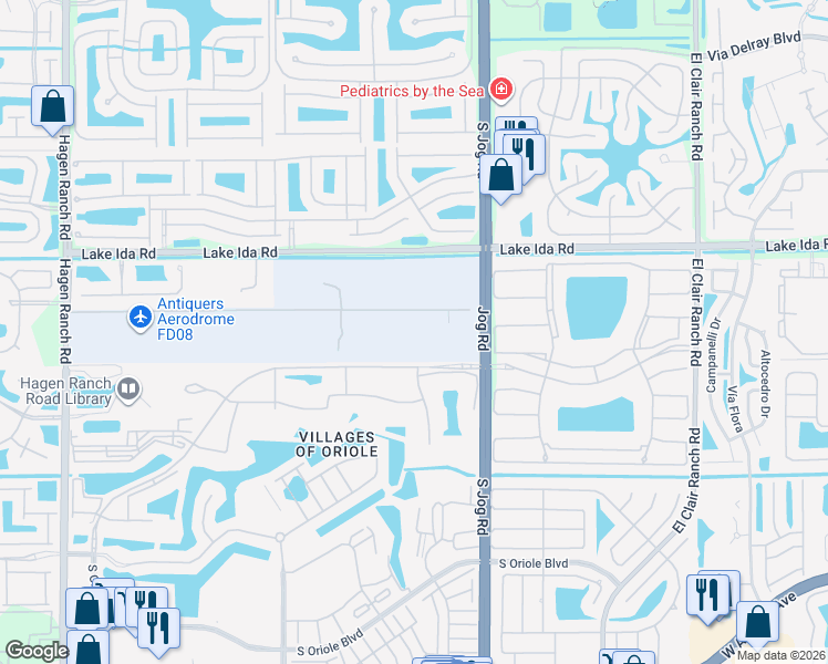 map of restaurants, bars, coffee shops, grocery stores, and more near 6664 Skyline Drive in Delray Beach