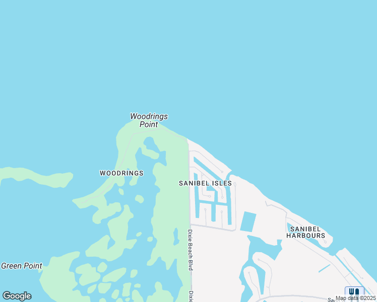 map of restaurants, bars, coffee shops, grocery stores, and more near 1600 San Carlos Bay Drive in Sanibel