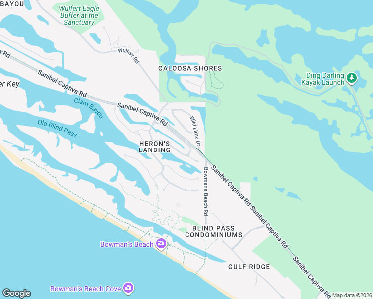 map of restaurants, bars, coffee shops, grocery stores, and more near 4576 Buck Key Road in Sanibel