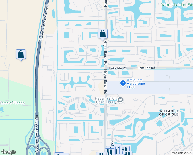 map of restaurants, bars, coffee shops, grocery stores, and more near 7510 Ironbridge Circle in Delray Beach